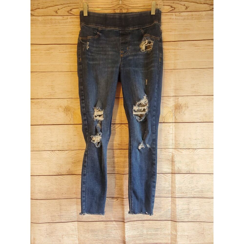 Old Navy Rockstar Women's Size 4P w27 Blue Denim Stretch Jegging Jeans